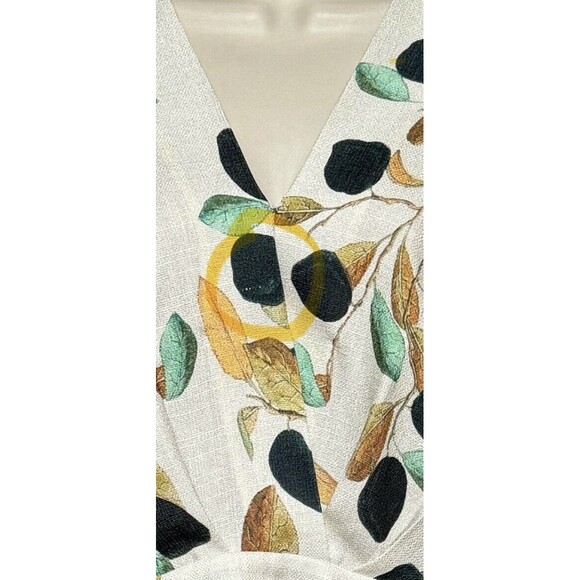 NWOUT PatBO Fruta Print Wrap Blouse Size L Wrap Blouse Fruit Print Hem V-neck - Picture 11 of 13